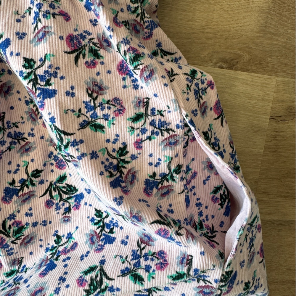 Free People Gaia Printed Tunic Floral Corduroy sz L - Picture 9 of 9